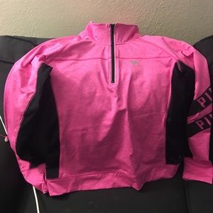 VS pink half zip sweatshirt